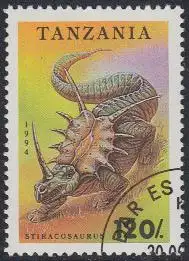 Tansania Mi.Nr. 1770 Prähistorische Tiere, Styracosaurus (120)