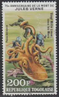 Togo Mi.Nr. 1461A Jules Verne, 20000 Meilen unterm Meer (200)