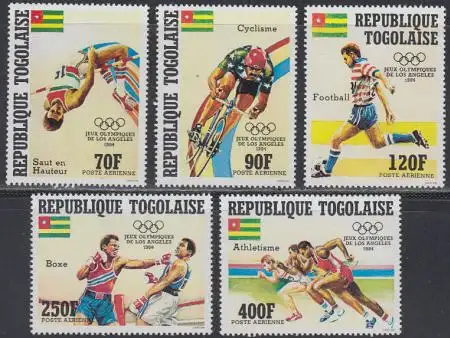 Togo Mi.Nr. 1746-50 Olympia 1984 Los Angeles (5 Werte)