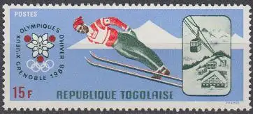 Togo Mi.Nr. 627A Olympia 1968 Grenoble, Skispringer (15)