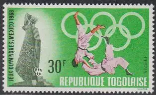 Togo Mi.Nr. 663A Olympia 1968 Mexiko. Judo (30)