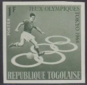 Togo Mi.Nr. 435B Olympia 1964 Tokio, Fußball (1)