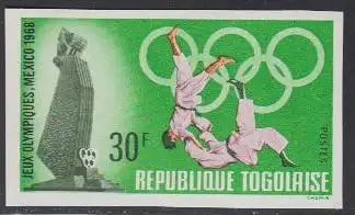 Togo Mi.Nr. 663B Olympia 1968 Mexiko. Judo (30)