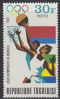 Togo Mi.Nr. 930A Olympia 1972 München, Basketball (30)