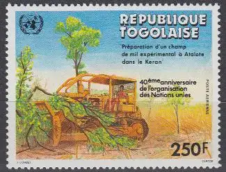 Togo Mi.Nr. 1907 40 Jahre UNO, Rodung von Bäumen (250)