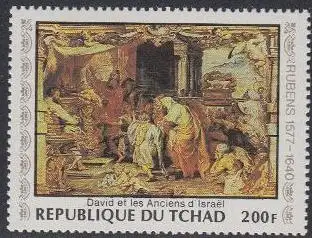 Tschad Mi.Nr. 837 400Geb. Rubens, Gemälde David und die Alten Israels (200)