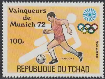 Tschad Mi.Nr. 638A Olympia 1972 München, Sieger Fußball Polen (100)