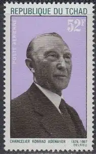 Tschad Mi.Nr. 197 1.Todestag Bundeskanzler Konrad Adenauer (52)