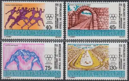 Tschad Mi.Nr. 400-03 75Jahre Olympische Spiele der Neuzeit (4 Werte)