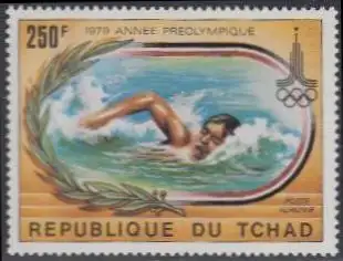 Tschad Mi.Nr. 869 Olympia 1980 Moskau, Schwimmen (250)