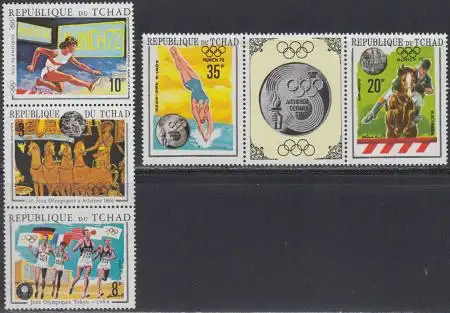 Tschad Mi.Nr. 325-29A Olympia 1972 München (5 Werte)