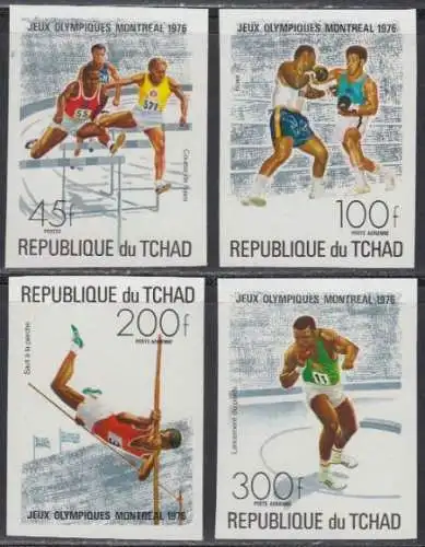 Tschad Mi.Nr. 742-45U Olympia 1976 Montreal (4 Werte)