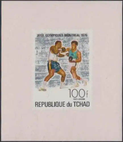 Tschad Mi.Nr. 743Sb Olympia 1976 Montreal, Boxen (100)