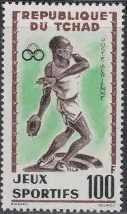 Tschad Mi.Nr. 91 Afrik. Sportspiele, Diskuswerfen (100)