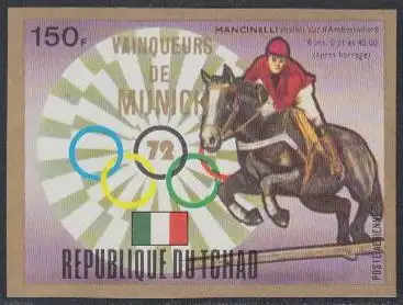 Tschad Mi.Nr. 644B Olympia 1972 München, Reiten, Sieger Mancinelli (150)