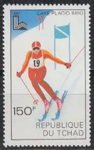 Tschad Mi.Nr. 880 Olymp. Winterspiele 1980, Riesenslalom (150)