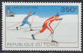 Tschad Mi.Nr. 881 Olymp. Winterspiele 1980, Skilanglauf (350)