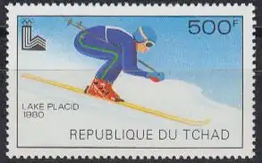 Tschad Mi.Nr. 882 Olymp. Winterspiele 1980, Abfahrtslauf (500)