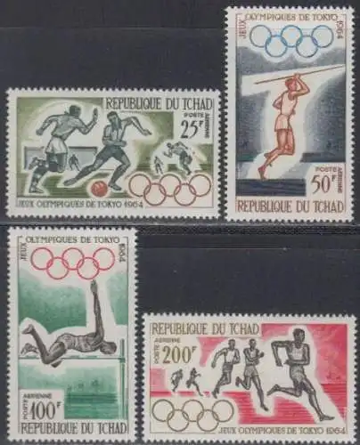 Tschad Mi.Nr. 120-23 Olympia 1964 Tokio (4 Werte)