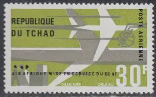 Tschad Mi.Nr. 161 Indienststellung der Flugzeuge DC-8 F Air Afrique (30)