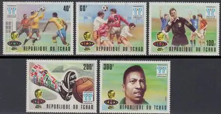 Tschad Mi.Nr. 811-15 Fußball-WM 1978 Argentinien (5 Werte)