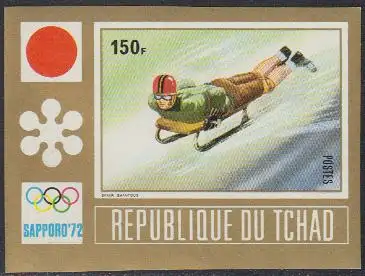 Tschad Mi.Nr. 504B Olympia 1972 Sapporo, Skeleton (150)