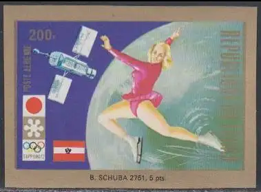 Tschad Mi.Nr. 562B Olympia 1972 Sapporo, Eiskunstlauf, Siegerin Schuba (200)