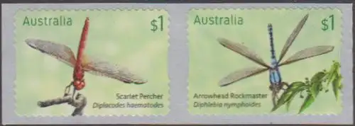 Australien MiNr. 4669-70 I Libellen, skl (Zweierstreifen)