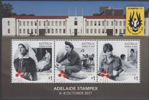 Australien MiNr. Block 425 Frauen im Krieg, Bfm.ausstellg.ADELAIDE STAMPEX