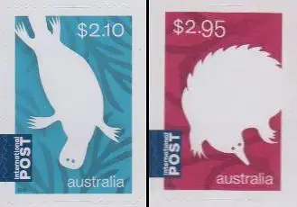 Australien MiNr. 4567-68BA Schnabeltier, Kurzschnabeligel, skl (2 Werte)