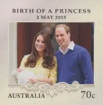 Australien MiNr. 4345 Geburt Prinzessin Charlotte,m.William u.Catherine,skl (70)