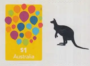 Australien MiNr. 4462BD Grußmarke, Luftballons, skl (1)