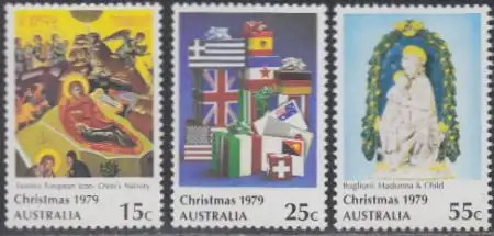 Australien Mi.Nr. 696-98 Weihnachten 1979 (3 Werte)