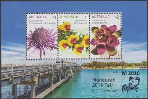 Australien MiNr. Block 399 Bfm.ausstellung Mandurah, Wildblumen