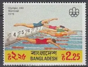 Bangladesch Mi.Nr. 83a Olympiade 1976 Montreal, Schwimmen (2.25)