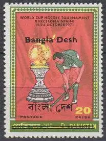 Bangladesch auf Pakistan MiNr. 315, Hockey - WM, Aufdruck Bangla Desh (20)