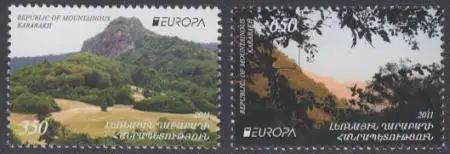 Berg-Karabach Mi.Nr. 69-70 Europa 11, Der Wald, Landschaften (2 Werte)