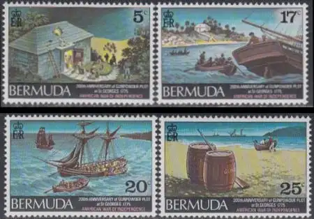 Bermuda-Inseln Mi.Nr. 318-21 200J.Pulververschwörung von St. George (4 Werte)