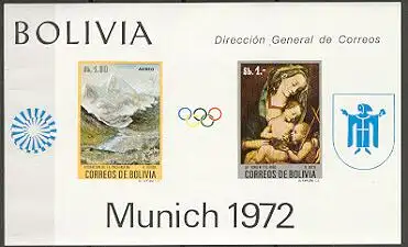 Bolivien Mi.Nr. Block 34, Sommerolympiade 72 mit Stadtwappen von München