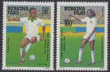 Burkina Faso Mi.Nr. 1261-62 Afrikanischer Fußball-Cup (2 Werte)