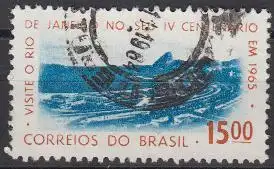 Brasilien Mi.Nr. 1060 400J. Rio, Guanabara-Bucht und Zuckerhut (15,00)