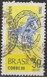 Brasilien Mi.Nr. 1114 Militärdienst-Gesetz, Abzeichen, Landkarte (30)