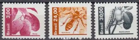 Brasilien Mi.Nr. 1920-22 Freim. Landwirtschaftliche Produkte (3 Werte)