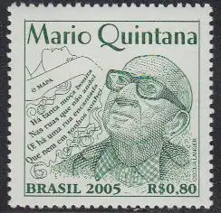 Brasilien Mi.Nr. 3415 99.Geb. Mario Quintana (0,80)