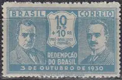 Brasilien Mi.Nr. 338 Revolutionsführer Vargas, Pessoa (10+10)