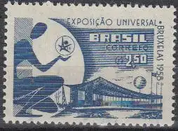 Brasilien Mi.Nr. 928 Weltausstellung Brüssel, brasilianischer Pavillon (2,50)