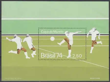 Brasilien Mi.Nr. Block 34 Fußball WM 1974, Spieler 