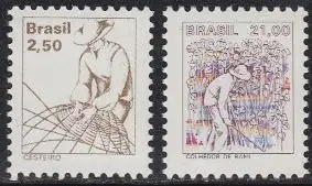 Brasilien Mi.Nr. 1702-03 Freim. Einheimische Berufe (2 Werte)