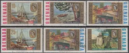 Grenada Mi.Nr. 261-66 Gemälde von Winston Churchill (6 Werte)