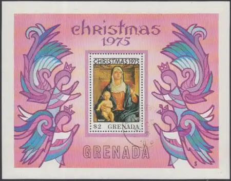 Grenada Mi.Nr. Block 50 Weihnachten, Madonnengemälde von Bellini